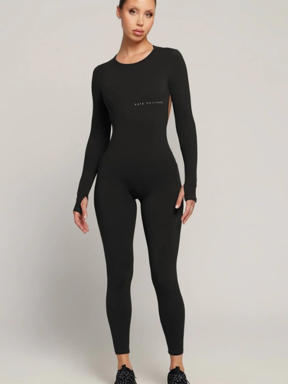 Kate Galliano Long Sleeve Jumpsuit, Black, size M/L